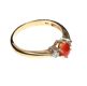 9CT GOLD FIRE OPAL AND DIAMOND RING at Ross's Online Art Auctions