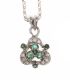 SUITE OF JEWELLERY IN SILVER SET WITH GREEN STONE AND CRYSTAL at Ross's Online Art Auctions