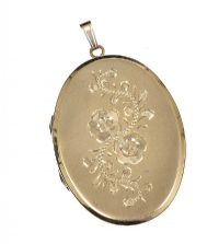 ENGRAVED 9CT GOLD LOCKET at Ross's Online Art Auctions