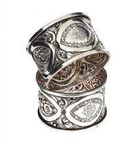 PAIR OF STERLING SILVER NAPKIN RINGS at Ross's Online Art Auctions