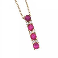 18CT GOLD RUBY AND DIAMOND NECKLACE at Ross's Online Art Auctions