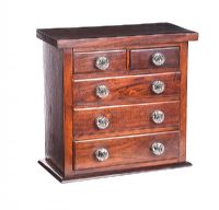 VICTORIAN MAHOGANY APPRENTICE CHEST OF DRAWERS at Ross's Online Art Auctions