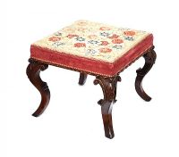 WILLIAM IV TAPESTRY STOOL at Ross's Online Art Auctions