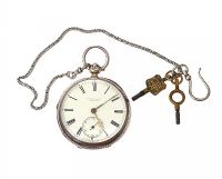 SILVER POCKET WATCH at Ross's Online Art Auctions