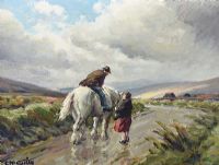 RETURNING FROM THE BOG by Charles McAuley at Ross's Online Art Auctions