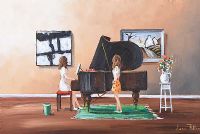 PLAYING PIANO by Lorna Millar at Ross's Online Art Auctions