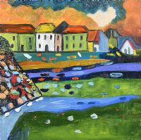 THE FISHING VILLAGE by Rose Elizabeth Moorcroft at Ross's Online Art Auctions