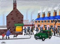 A QUICK PINT AFTER WORK by Jack Kavanagh at Ross's Online Art Auctions
