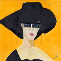 BLACK HAT by Rose Elizabeth Moorcroft at Ross's Online Art Auctions
