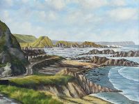 NEAR BALLINTOY, COUNTY ANTRIM by B. Keenan at Ross's Online Art Auctions