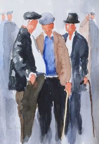THREE DEALERS by Tom Stephenson at Ross's Online Art Auctions
