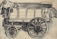 STUDY OF A HORSE CART by William Conor RHA RUA at Ross's Online Art Auctions
