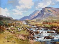 TRASSEY RIVER, MOURNE MOUNTAINS by Denis Thornton at Ross's Online Art Auctions