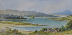 DOE CASTLE, SHEEPHAVEN, DONEGAL by George W.  Morrison at Ross's Online Art Auctions
