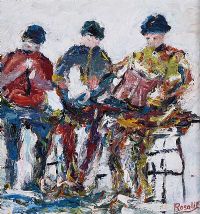 A BAND OF THREE by Rosalie at Ross's Online Art Auctions