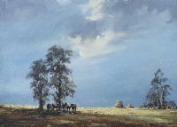 CATTLE GRAZING BY TREES by Arthur H. Twells RUA at Ross's Online Art Auctions