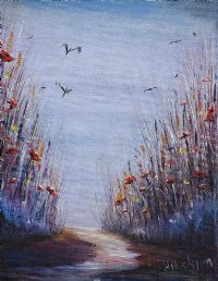WILD FLOWERS PATH by Hayley Huckson at Ross's Online Art Auctions