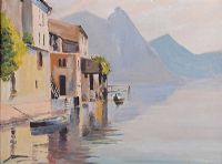 AT LAKE COMO by J.A. Moore at Ross's Online Art Auctions