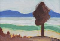 TREE BY THE SHORE by Markey Robinson at Ross's Online Art Auctions