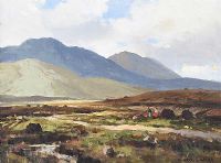 IN THE INAGH VALLEY, CONNEMARA by Maurice Canning Wilks ARHA RUA at Ross's Online Art Auctions
