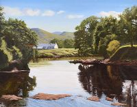 THE RIVER AT DOOCHARY, DONEGAL by Michael Simms at Ross's Online Art Auctions