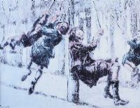 LAMP POST SWINGING by William Conor RHA RUA at Ross's Online Art Auctions