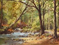 MEETING OF THE WATERS, TOLLYMORE FOREST by Denis Thornton at Ross's Online Art Auctions