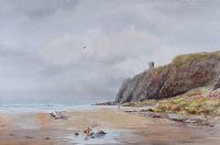 MUSSENDEN TEMPLE, DOWNHILL BEACH by Hamilton Sloan at Ross's Online Art Auctions
