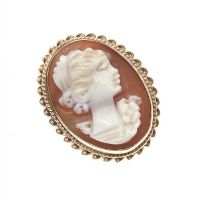 9CT GOLD MOUNTED CAMEO BROOCH/PENDANT at Ross's Online Art Auctions