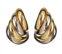 14CT WHITE AND YELLOW GOLD EARRINGS at Ross's Online Art Auctions