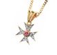 SUITE OF 18CT GOLD MALTESE CROSS RUBY AND DIAMOND JEWELLERY at Ross's Online Art Auctions