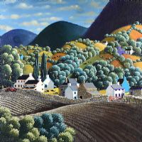 THE PLOUGHED FIELD by George Callaghan at Ross's Online Art Auctions
