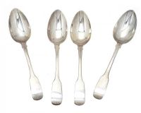 FOUR SILVER SPOONS, LONDON 1822 at Ross's Online Art Auctions