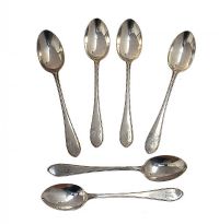 SIX SILVER TEA SPOONS at Ross's Online Art Auctions