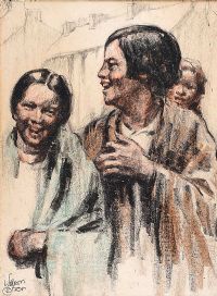 BELFAST MILL GIRLS by William Conor RHA RUA at Ross's Online Art Auctions