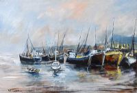 SKERRIES HARBOUR, COUNTY DUBLIN by Niall Campion at Ross's Online Art Auctions