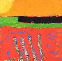 WHEN GOLD TRACKS VISITED THE RED FIELD by James May at Ross's Online Art Auctions