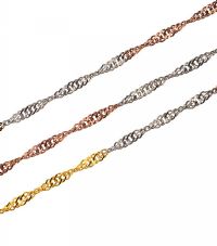 10CT GOLD TRI-COLOUR CHAIN at Ross's Online Art Auctions