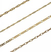 FOUR 9CT GOLD CHAINS at Ross's Online Art Auctions
