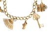 9CT GOLD CHARM BRACELET AND A LOOSE CHARM at Ross's Online Art Auctions