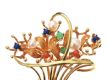 14CT GOLD PEARL AND GEM-SET BROOCH at Ross's Online Art Auctions