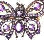 SILVER GILT AMETHYST AND DIAMOND BROOCH at Ross's Online Art Auctions