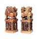 PAIR OF CARVED SOAPSTONE FIGURES at Ross's Online Art Auctions