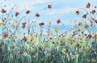 BANK OF WILD FLOWERS by Lorna Millar at Ross's Online Art Auctions