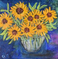 SUNFLOWERS by Rose Elizabeth Moorcroft at Ross's Online Art Auctions