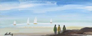 WATCHING THE BOATS by Markey Robinson at Ross's Online Art Auctions