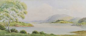 VIEW ACROSS THE LOUGH by George W.  Morrison at Ross's Online Art Auctions