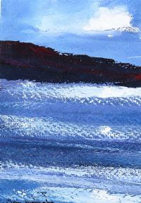 IRISH SEASCAPE AT NIGHT by Sean Lorinyenko at Ross's Online Art Auctions