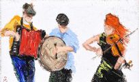 CEILI BAND TRIO by Andy Pat at Ross's Online Art Auctions
