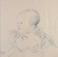 LYDIA DE BURGH AGED EIGHT WEEKS by Coralie de Burgh Kinahan at Ross's Online Art Auctions